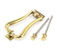From The Anvil Aged Brass Slimline Art Deco Door Knocker