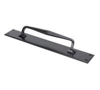From The Anvil Aged Bronze 425mm Art Deco Pull Handle On Backplate