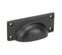 From The Anvil Aged Bronze Hammered Art Deco Drawer Pull