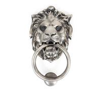 From The Anvil Antique Pewter Lion Head Door Knocker