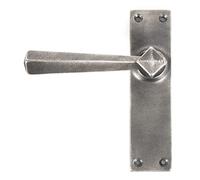 From the Anvil Antique Pewter Straight Lever Latch Set