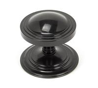 From The Anvil Black Art Deco Centre Door Knob