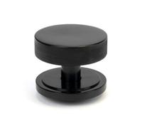 From The Anvil Black Brompton Centre Door Knob (Art Deco)