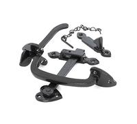 From The Anvil Black Cast Thumblatch Set with Chain