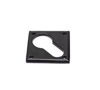 Handmade Diamond Euro Escutcheon - 1 1/2" x 1 ½" - Traditional Black