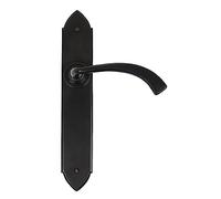 From The Anvil Black Gothic Curved Sprung Lever Latch Set