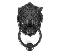 From The Anvil Black Lion Head Door Knocker