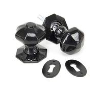 From the Anvil Black Octagonal Mortice/Rim Knob Set