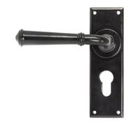 From The Anvil Black Regency Lever Euro Lock Set