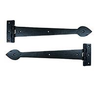 From The Anvil Black Smooth 16 Inch Cast T Hinge (Pair)