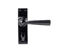 From The Anvil Black Straight Lever Bathroom Set