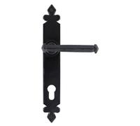 From The Anvil Black Tudor Lever Espag. Lock Set