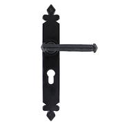 From the Anvil Black Tudor Lever Euro Lock Set