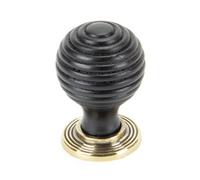 From The Anvil Ebony And Ab Beehive Cabinet Knob 35mm