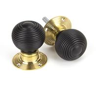 From The Anvil Ebony and PB Cottage Mortice/Rim Knob Set - Small