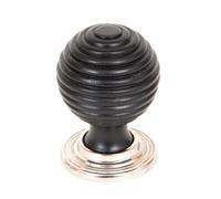 From The Anvil Ebony And Pn Beehive Cabinet Knob 38mm