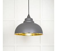 From the Anvil Hammered Brass Harborne Pendant In Bluff