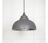 From the Anvil Hammered Nickel Harborne Pendant In Bluff