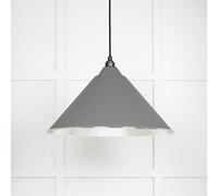 From the Anvil Hammered Nickel Hockley Pendant In Bluff
