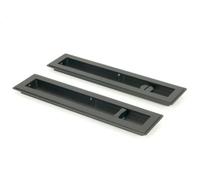 From The Anvil Matt Black 250mm Art Deco Rectangular Pull - Privacy Set
