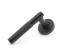 From The Anvil Matt Black Brompton Lever On Rose Set (Art Deco) - Unsprung