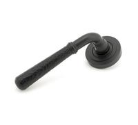 From The Anvil Matt Black Hammered Newbury Lever On Rose Set (Art Deco)