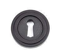 From The Anvil Matt Black Round Escutcheon (Art Deco)