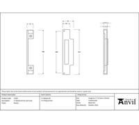 From The Anvil Pewter 1/2" Rebate Kit For Sash Lock