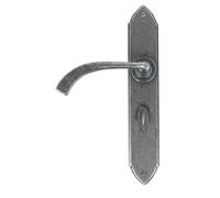 From The Anvil Pewter Gothic Curved Sprung Lever Bathroom Set