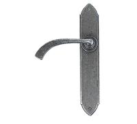 From The Anvil Pewter Gothic Curved Sprung Lever Latch Set