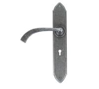 From The Anvil Pewter Gothic Curved Sprung Lever Lock Set