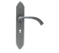From The Anvil Pewter Gothic Curved Sprung Lever Lock Set