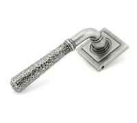 From The Anvil Pewter Hammered Newbury Lever On Rose Set (Square) - Unsprung