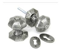 From the Anvil Pewter Octagonal Mortice/Rim Knob Set