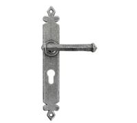 From The Anvil Pewter Tudor Lever Euro Lock Set