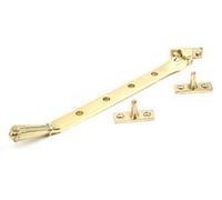 From The Anvil Polished Brass 10 Inch Hinton Stay