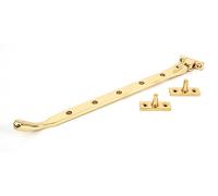 From The Anvil Polished Brass 12 Inch Peardrop Stay
