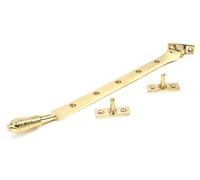 From The Anvil Polished Brass 12 Inch Reeded Stay