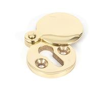 From The Anvil Polished Brass 30mm Round Escutcheon