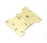 From The Anvil Polished Brass 4 Inch X 3 Inch X 5 Inch Parliament Hinge (Pair) Ss
