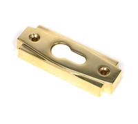 From the Anvil Polished Brass Art Deco Euro Escutcheon