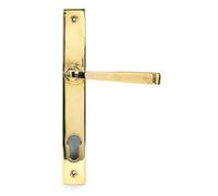 From The Anvil Polished Brass Avon Slimline Lever Espag. Lock Set
