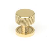 From The Anvil Polished Brass Brompton Cabinet Knob - 25mm (Plain)