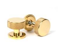 From The Anvil Polished Brass Brompton Mortice/rim Knob Set Knob (Art Deco)