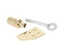 From The Anvil Polished Brass Key-Flush Sash Stop 90271