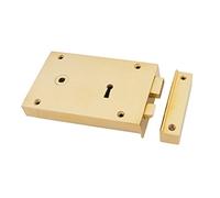 From The Anvil Polished Brass Left Hand Rim Lock - Large