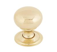 From the Anvil Polished Brass Mushroom Cabinet Knob 32mm
