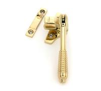 From The Anvil Polished Brass Night-Vent Locking Reeded Fastener (Steel Window)
