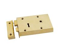 From The Anvil Polished Brass Right Hand Rim Lock - Small