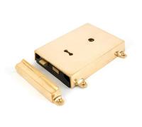 From The Anvil Polished Brass Rim Lock & Cover